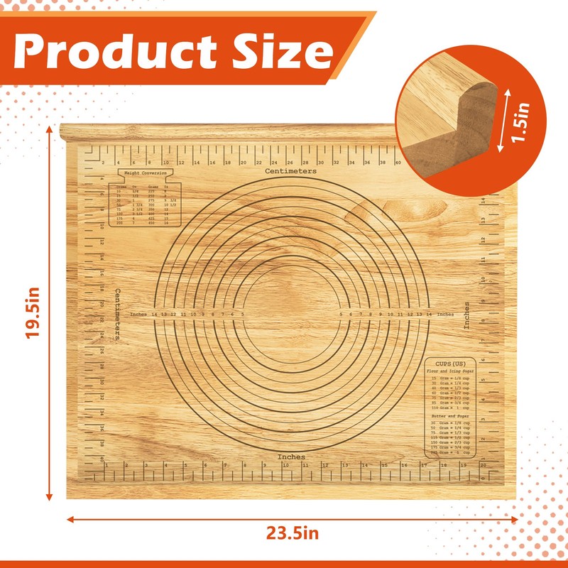 Montex Pastry Board with Measurement 23.5“ x 19.5", Kneading Board