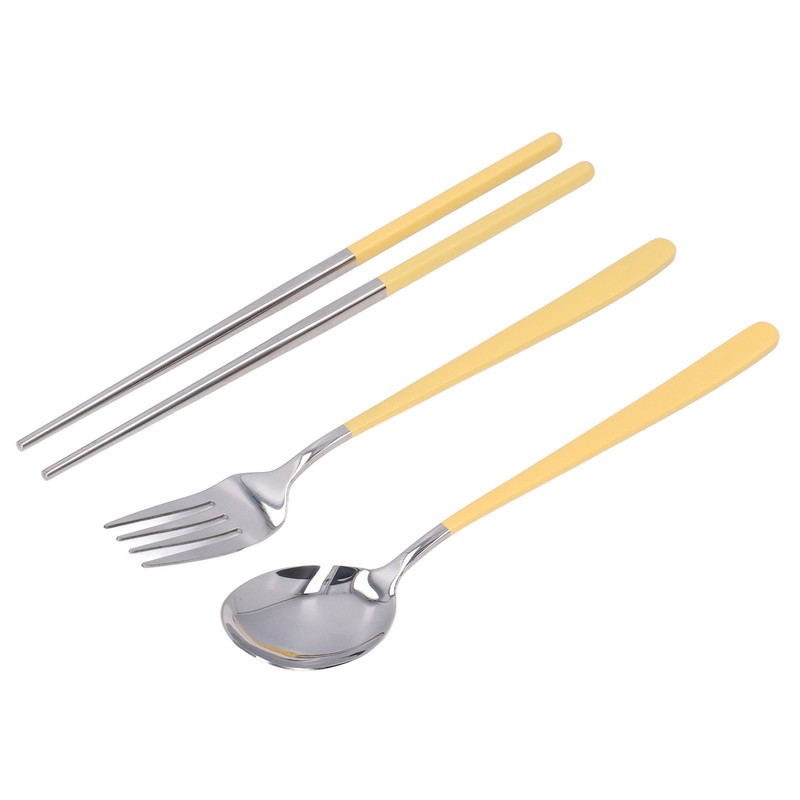 304 Stainless Steel Fork Spoon Chopsticks Set Flatware Reusable Utensils