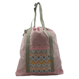 Lightweight Drawstring Backpack Tote Bag 2-in-1 Convertible Reuseable Grocery Shopping Tote Bag Quality Reversible Gym Bag Pattern Pink