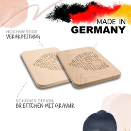 Spruchreif Set of 2 Breakfast Boards Mum and Dad – Bread Board with Engraving · Gifts for Parents · Gift Dad · Gifts Mum · Wooden Breakfast Board