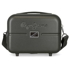 Pepe Jeans Accent Adaptable Toiletry Bag with Shoulder Strap Black 29x21x15 cm Rigid ABS 9.14L 0.84 kgs