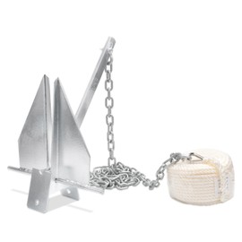 Leero Heavy Duty Boat Anchor Kit with Anchor Chain, Shackle and Anchor Rope, 13 lb Portable Danforth Anchor,Boat Anchor for Pontoons, Dinghies, Fishing Boats, Bass Boats, Sport Boats, Sport Yachts