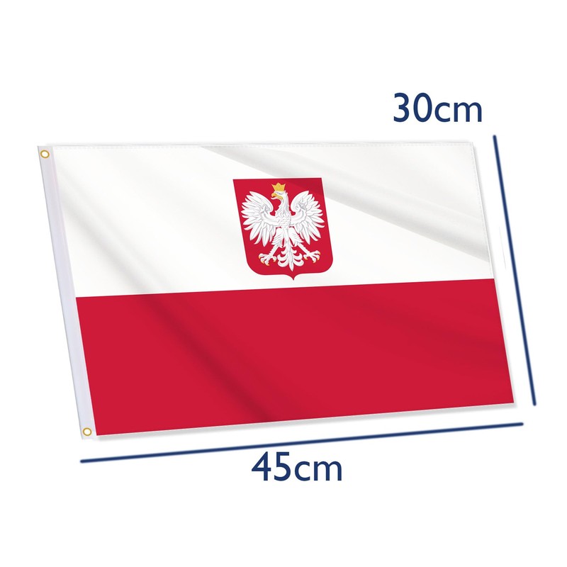 18x24 Inch Poland Flag,30x45 CM Polish Nautical Flag,Small Tiny Digitial