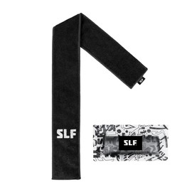 SLEEFS Basic Black Thin Football Towel with Logo