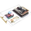 Clear Acrylic Serving Tray with Golden Handles 12"x16", Huge Capacity