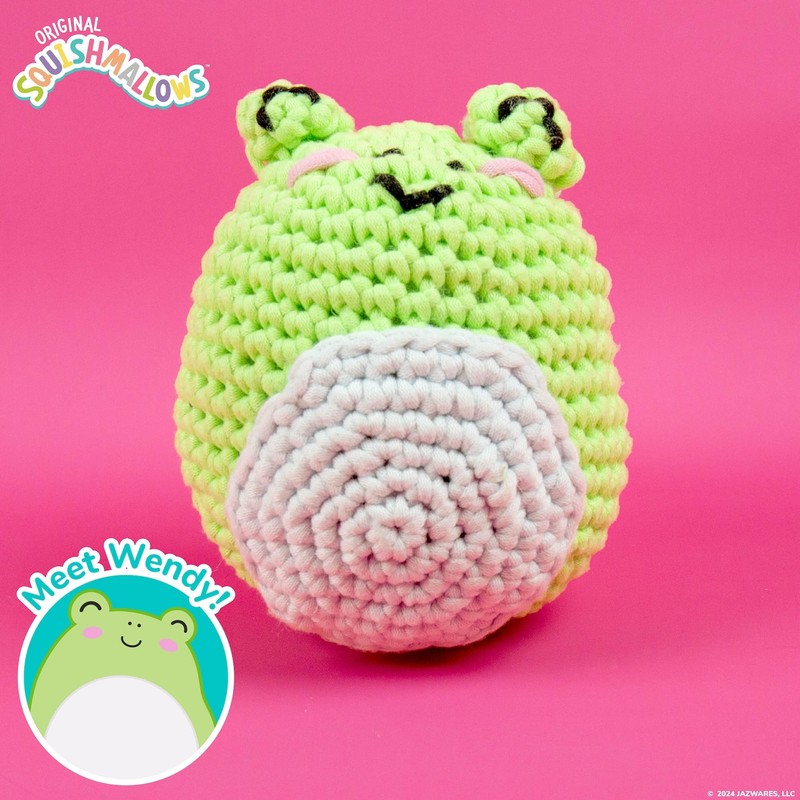 Squishmallow Original Wendy The Frog Crochet Kit, Includes Yarn, Crochet