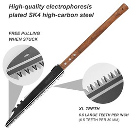 Hand Saw, Multifunction Woodworking Tools Long Saw with Machete for Bushcraft, Trees Cutting, Outdoor Hunting, Garden Work, Survival, Yard Work, XL Teeth Edition