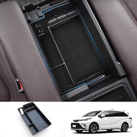 Center Console Organizer Tray Compatible with 2021-2025 Toyota Sienna, Armrest Box Secondary Storage Tray Coin Container for Sienna LE Limited Platinum SE XLE XSE