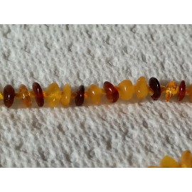 Unbranded Multi-colored necklace healing amber knotted safety necklace with pop clasp