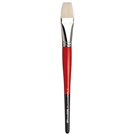 da Vinci Hog Bristle Series 5023 Maestro 2 Artist Paint Brush, Flat Long-Length with Red Handle, Size 20 (5023-20)