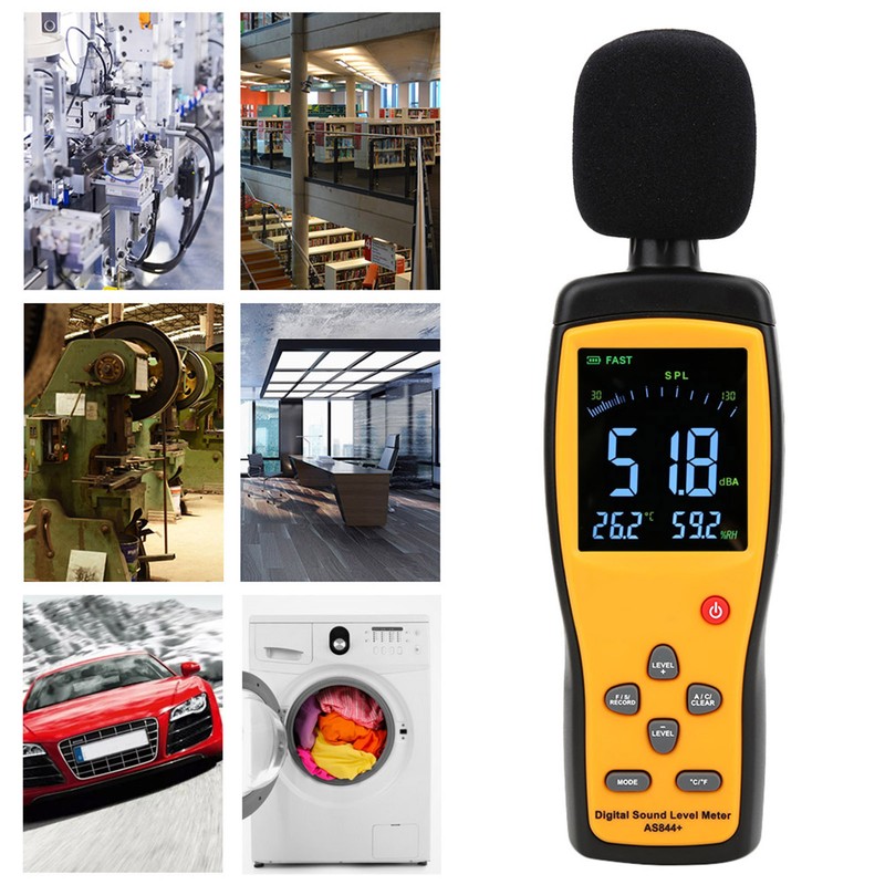 SMART SENSOR AS844+ Sound Level Meter LCD Digital Decibel Meter
