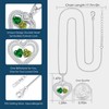 LOUISA SECRET Sparkling Double Heart Birthstone Necklace, 925 Sterling Silver,
