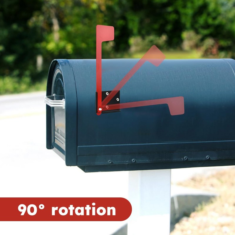 Mailbox Flag Replacement Kit, Galvanized Steel Mailbox Flag Hardware Kit