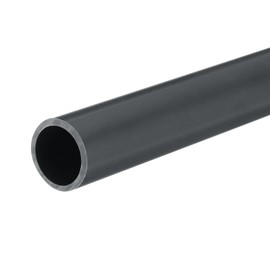 QUARKZMAN PVC Pipe Round Hard 16mm ID 20mm OD 20cm/8" Length Dark Grey High Impact Resistance Water Pipe Craft Cable Sleeve