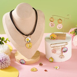 Beadthoven Juego de dijes de esmalte surtidos, varios estilos de colgantes de esmalte para hacer joyas, collares, arete, llaveros, cordón, suéter, cadena, marcapáginas, accesorios, accesorios, Esmalte, No es una piedra preciosa