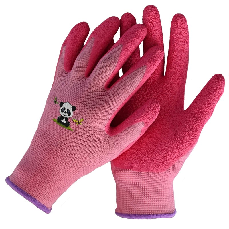 KALEAS Children's Garden Gloves, Work Gloves, Knitted Gloves with Latex