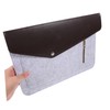 SHOWERORO Gray Laptop Sleeve Bag with Zipper Pocket Multi Function
