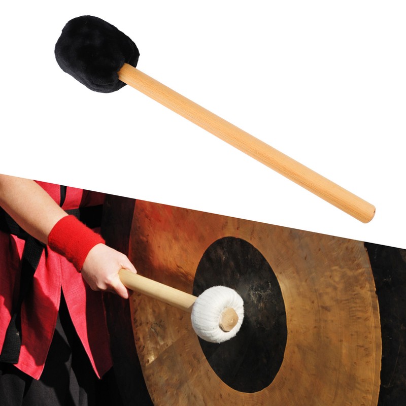 Drum Mallet Soft Felt Head Drumstick with Long Handle for