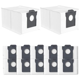12 Pack Dust Bags Compatible with Dreame X30 Ultra / X40 Ultra / L10s Pro Ultra Robot Vacuum Cleaner, 3 L Large Capacity
