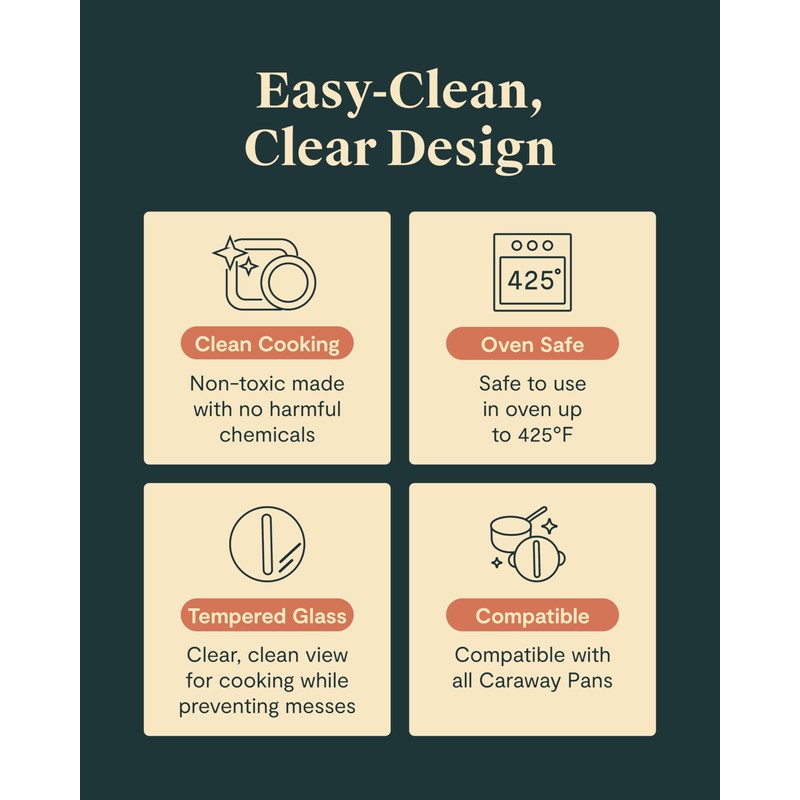 Glass 8" Glass Lid For Pots & Pans - Made