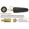 SÜA® - Dinse 35-70 plug, INLINE Gas, with 3/8''-24 Cable