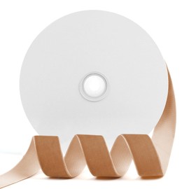 Szoyeay Khaki Velvet Ribbon 1 inch x 20Yd,Used for Gift Wrapping,Christmas/Wedding Decoration,Hair and Fashion Accessories (Khaki 1")