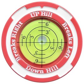 GreenNav Pro-High Precision Golf Green Reader & Golf Ball Marker with Horizontal Bubble Level, Essential Slope & Putt Line Reading Aid, Golf Accessories for Men Women (Rosered&Green1)