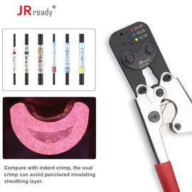 JRready ACT-232 Hand Tool(M22520/37-1 Equivalent) for Crimping M81824/1,6,7,8,9,10,11,13,14 Heat Shrink Butt Splices & Stamping-out Tool for Crimping Size 12#,16#,20# Small Splices+G411 Go-No Go Gauge