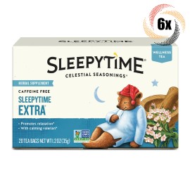 Celestial Seasonings 6x Boxes Celestial Seasonings Sleepytime Extra Herbal Tea | 20 Bags Each | 1.2oz