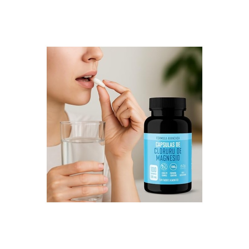 Cloruro de Magnesio en Cápsulas 500 mg | 100 Cápsulas