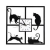 Fdit Wall Clock Black Cat Style Wall Clock Simple Kitten