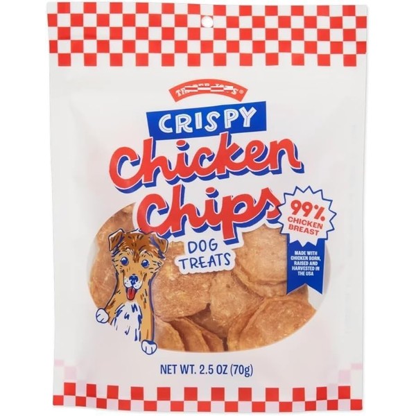 Trader J's Crispy Chicken Chips Dog Treats, 99% Chicken Breast,
