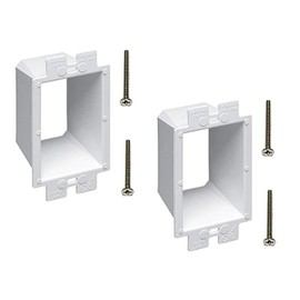 iMBAPrice BE1-2 (1-Gang) Electrical Power Outlet Box Extender - White, 2-Pack
