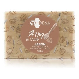 Jabón Exfoliante Café y Arroz 100g Bena Belleza Natural Piel Radiante                                                                                 