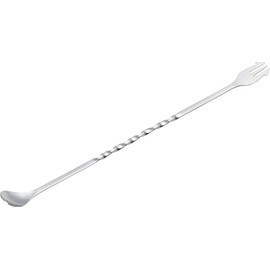 Yoshikawa YJ2779 Spoon Cooking Tasting Spoon & Fork, Silver, Total Length 9.5 x 0.7 inches (24.2 x 1.7 cm), Made in Japan