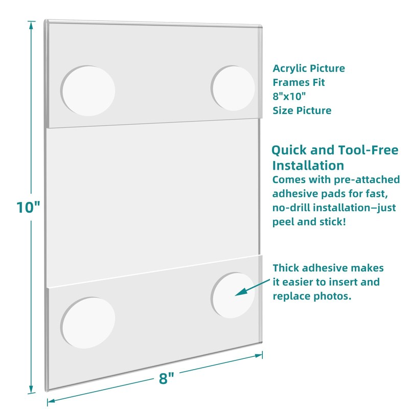 Bluesun 8x10 Picture Frame Stick Wall set of 2 pack