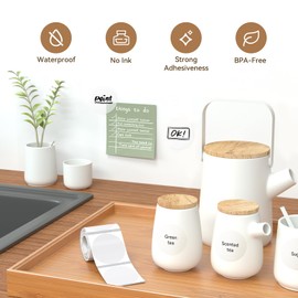 NIIMBOT Labels for B1/B21/B3S Label Maker, 50 x 50 mm (1.97'' x 1.97'') 150 Tapes/Roll, Thermal Label Tape, Waterproof, Oil-Proof for Home Office Small Business Labeling Tape Replacement(Clear Round)