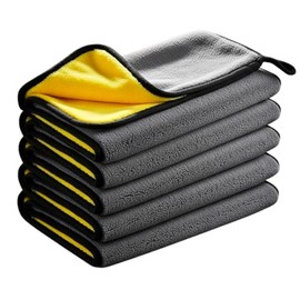 ORZEL Pack de 8 Toallas de Microfibra para Auto de Lujo (30x40 cm) - Super Absorbentes y Suaves - Perfectas para Coche, Cocina, Vidrios, y Hogar - Trapos de Limpieza Profesionales en Blanco