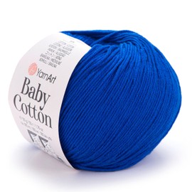YarnArt Baby Cotton Yarn 50% Cotton 50% Acrylic 1.76 Oz 180.44 Yds (1, 456)