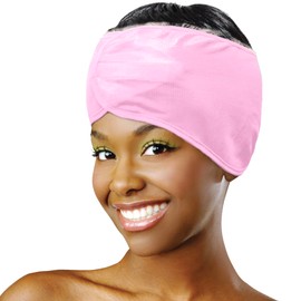 DONNA COLLECTION PREMIUM SATIN WRAP Silk Hair Wrap for Sleeping Head Wrap for Women, 1PC PINK COLOR