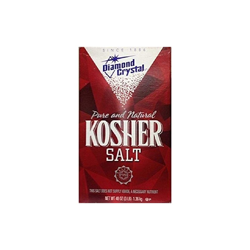 Diamond Crystal Pure and Natural Kosher Salt, 48 oz (Pack