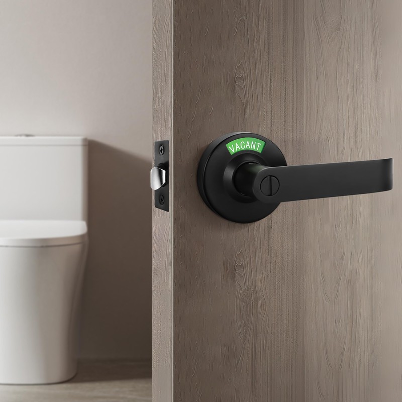 Malimali Commercial Door Handle with Occupied Sign, Bathroom Door Handle