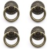 Vintage Bronze Pull Handles, OZXNO 4-Pack Antique Ring Knob Pulls