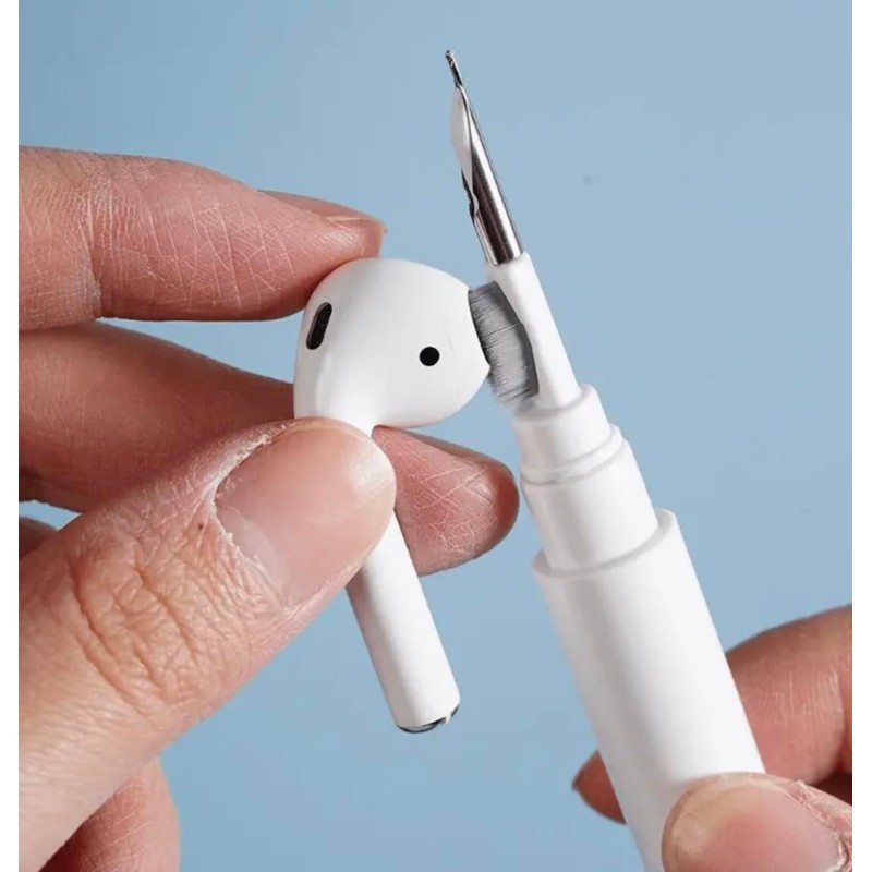Cleaning Kit/Tool for AirPods and Earbuds, 3-in-1 with Sponge, Brush