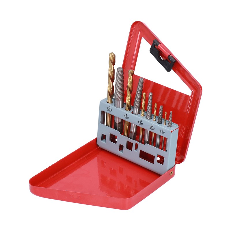 10Pcs Screw Extractor Drill Bit 4241 HSS Left Hand Damaged