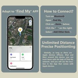 Jasullminral Tactical Dog Outdoor Positioner, Tracker for Pet Only iOS System, Smart Location Tracking Tactical Collar, Map Reality, Works Worldwide with Any Collar, No Other Fees, Find My, Camo