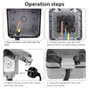 Outdoor Socket, Waterproof, Pack of 2 Outdoor Sockets, IP66 Garden