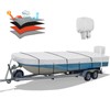 Solim 12-14FT Jon Boat Cover with Motor Cover, 1200D Trailerable