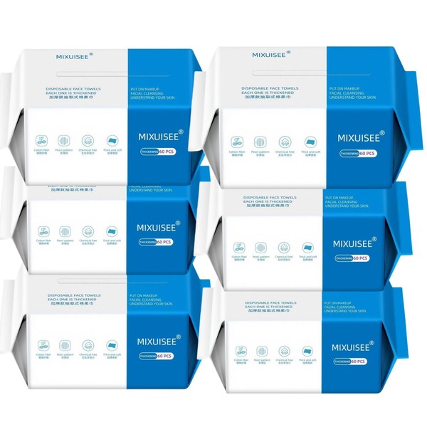 MIXUISEE Disposable face towels, MIXUISEE thick and soft face towels.