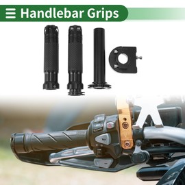 X AUTOHAUX 7/8" 22mm 15/16" 24mm Motorcycle Hand Grips Cover Kit Non Slip Aluminum Alloy Handlebar Hand Grips for Motorcycle Scooter Bicycle ATV Black
